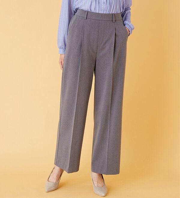 BELLUNA（ベルーナ）の「サマ見え！美脚タック使いワイドパンツ（ワイドパンツ・ガウチョ）」｜詳細画像
