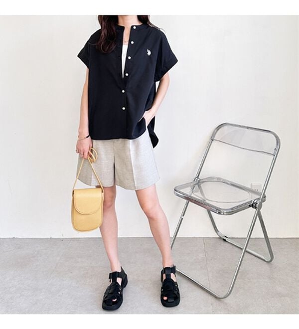 GeeRA（ジーラ）の「【ＵＳ．ＰＯＬＯ．ＡＳＳＮ】フレンチスリーブシャツ（シャツ）」｜詳細画像