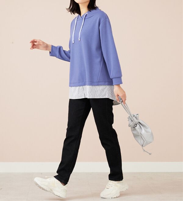 BELLUNA（ベルーナ）の「ワイドネックデザインシャツ切替チュニック（チュニック）」｜詳細画像