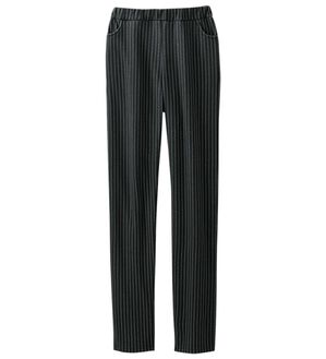 LAVIENNE（ラヴィエンヌ）の「綿混の裏シャギーレギンスパンツ（その他パンツ）」｜ピンストライプ