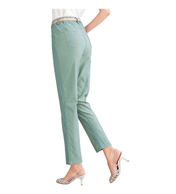 ルフラン（ルフラン）の「【３本組】風抜けるレース切替パンツ（フルレングスパンツ）」｜詳細画像