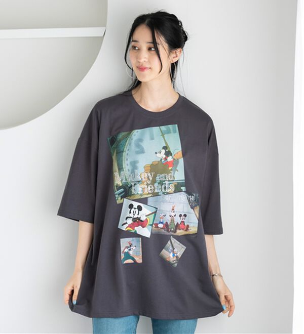 BELLUNA（ベルーナ）の「＜Ｄｉｓｎｅｙ＞ディズニー映画ＰＨＯＴＯ風Ｔシャツ（チュニック）」｜詳細画像