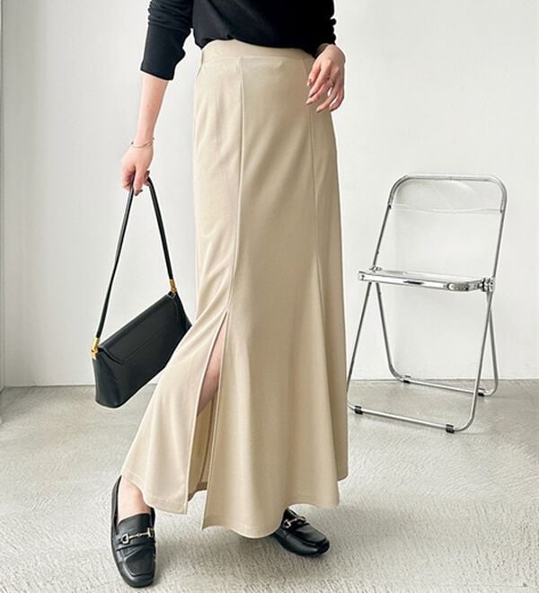 GeeRA（ジーラ）の「スリットマーメイドフレアスカート（ロングスカート）」｜詳細画像