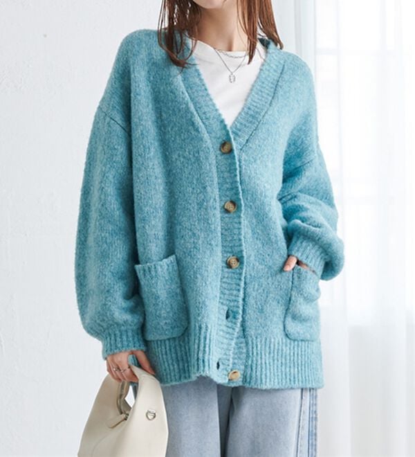 RANAN（ラナン）の「カラーオーバーカーディガン（ニットカーディガン）」｜詳細画像