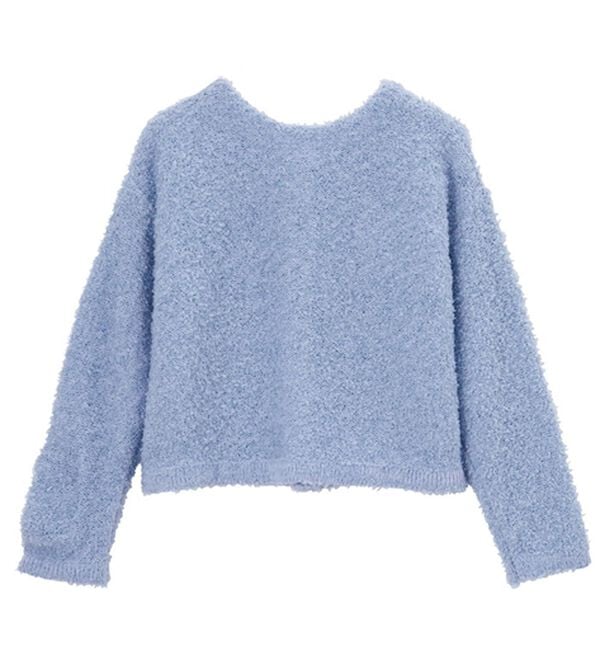 RANAN（ラナン）の「前後2WAYリボンヤーンショート丈カーディガン（ニットカーディガン）」｜詳細画像