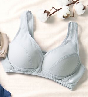 LAVIENNE（ラヴィエンヌ）の「＜ＢＶＤ＞表も裏も綿１００％　涼軽さらりブラ（ブラジャー）」｜シルバーグレー