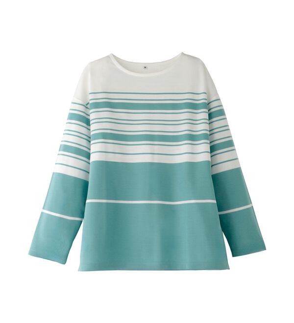 BELLUNA（ベルーナ）の「ポンチ素材パネルボーダープルオーバー（カットソー）」｜詳細画像