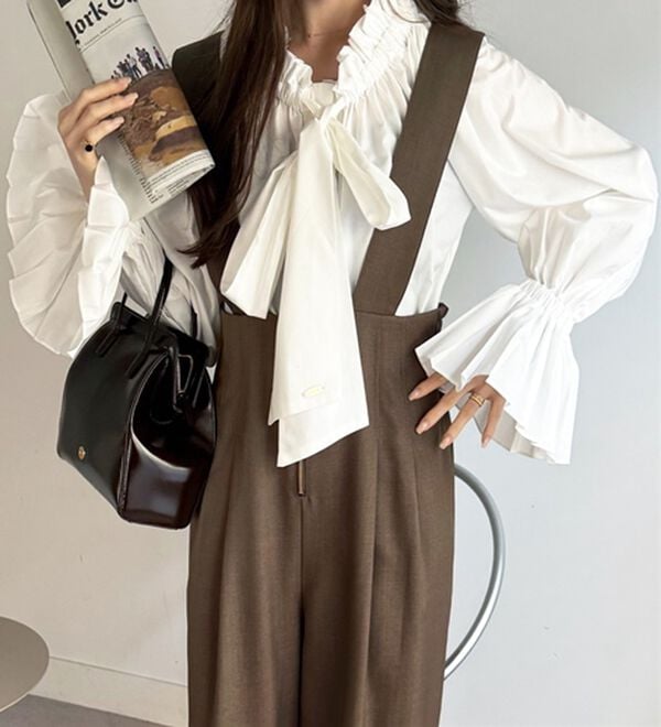 GeeRA（ジーラ）の「フロントジップハイウエストサロペット（オールインワン）」｜詳細画像