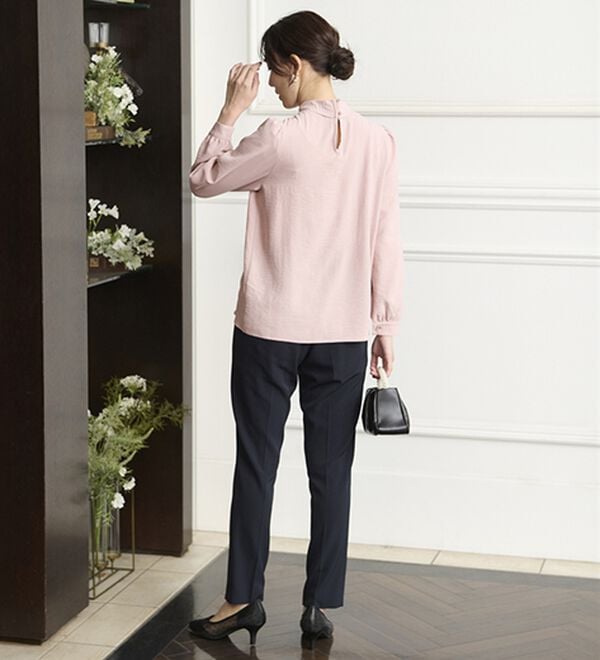 RANAN（ラナン）の「【UV・イージーケア機能付】ボウタイリボンブラウス（ブラウス）」｜詳細画像