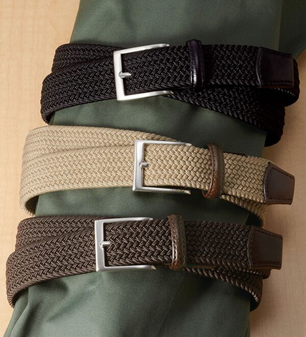 「＜カンサイオム＞メッシュゴムベルト（メンズベルト）」｜3色組