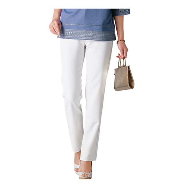 BELLUNA（ベルーナ）の「透けにくい！防汚はっ水ストレートパンツ（フルレングスパンツ）」｜詳細画像