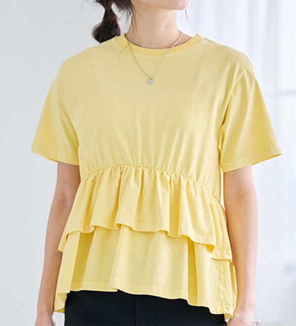 RANAN（ラナン）の「ピグメントフリルトップス（カットソー）」｜詳細画像