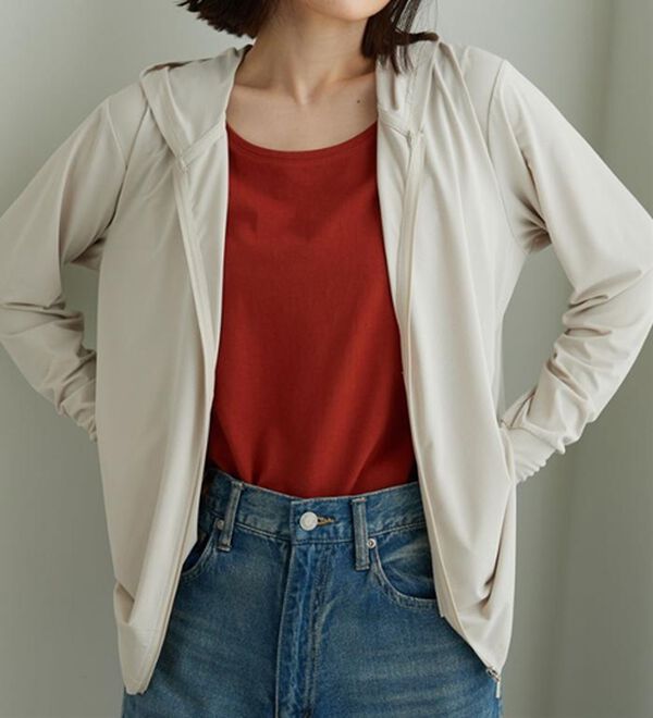 BELLUNA（ベルーナ）の「【接触冷感/UV対策/軽量】ヒンヤリ＆UV対策軽量パーカー（パーカー）」｜詳細画像