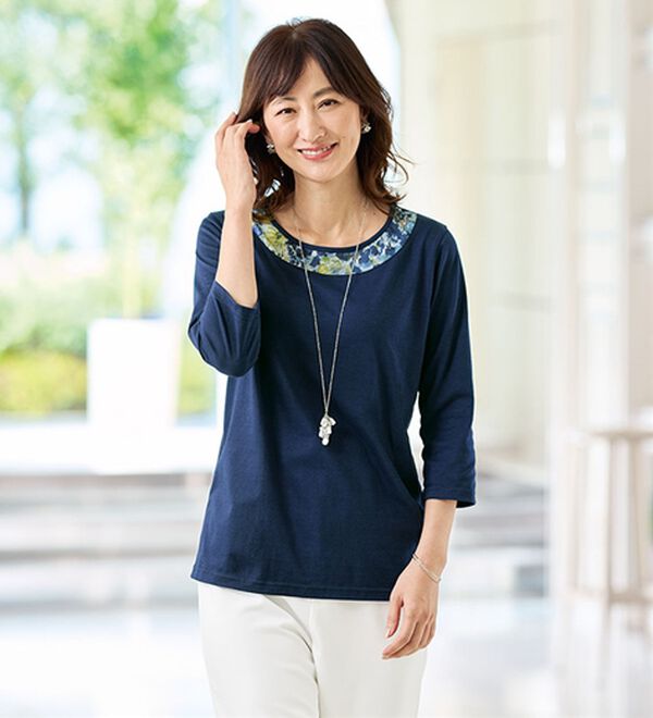 BELLUNA（ベルーナ）の「着回しできて旅行に嬉しい！チュール素材花柄カーディガンアンサンブル（アンサンブル）」｜詳細画像