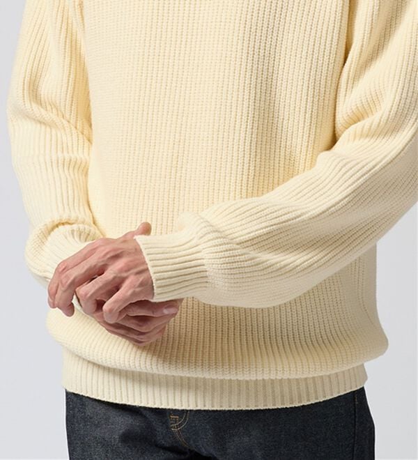 REMEN'S（リメンズ）の「【洗える】やわらかタッチ畦編みクルーネックセーター（メンズニット・セーター）」｜詳細画像