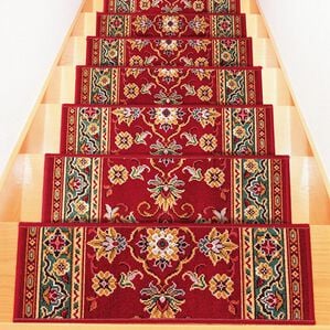 「ベルギー製お買得階段マット（カーペット）」｜レッド