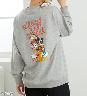 BELLUNA（ベルーナ）の「＜Ｄｉｓｎｅｙ＞【ミッキー＆フレンズ】バックプリントトレーナー（トレーナー・スウェット）」｜モクグレー