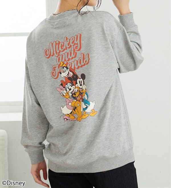 BELLUNA（ベルーナ）の「＜Ｄｉｓｎｅｙ＞【ミッキー＆フレンズ】バックプリントトレーナー（トレーナー・スウェット）」｜モクグレー