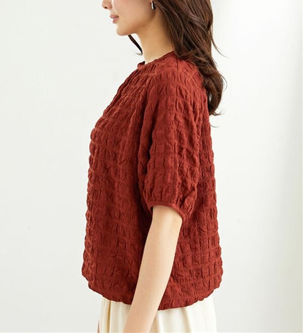 BELLUNA（ベルーナ）の「ポコポコ素材裾ドロストプルオーバー（カットソー）」｜詳細画像