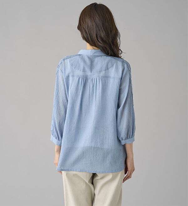 BELLUNA（ベルーナ）の「暑い夏に着たい！涼やか綿１００％ブラウス（ブラウス）」｜詳細画像