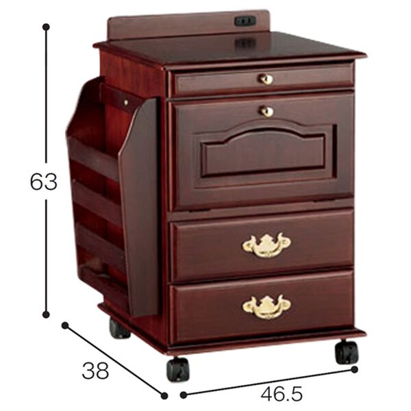 「天然木リビングワゴン（収納ケース・収納ボックス）」｜詳細画像