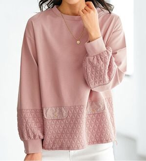 BELLUNA（ベルーナ）の「キルト切替スピンドル使いプルオーバー（カットソー）」｜詳細画像