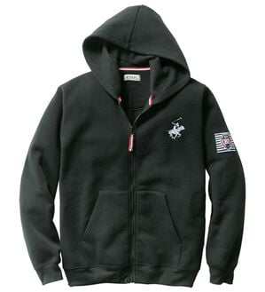 「＜ビバリーヒルズポロクラブ＞選べるブランドホームスーツ（メンズルームウェア）」｜ブラック[パーカー]