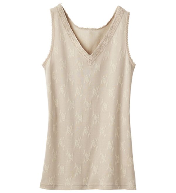 「【３色組】なめらかシルク入りジャカードタンク（肌着・インナーウェア）」｜詳細画像