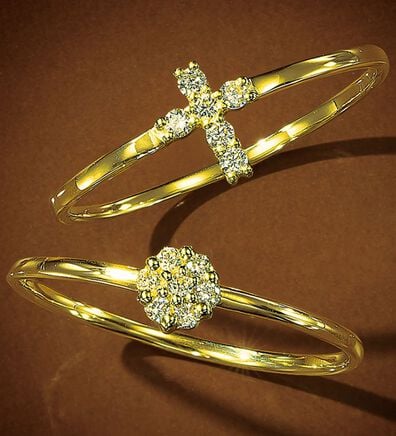 ルフラン（ルフラン）の「１８金ダイヤモチーフリング（リング）」