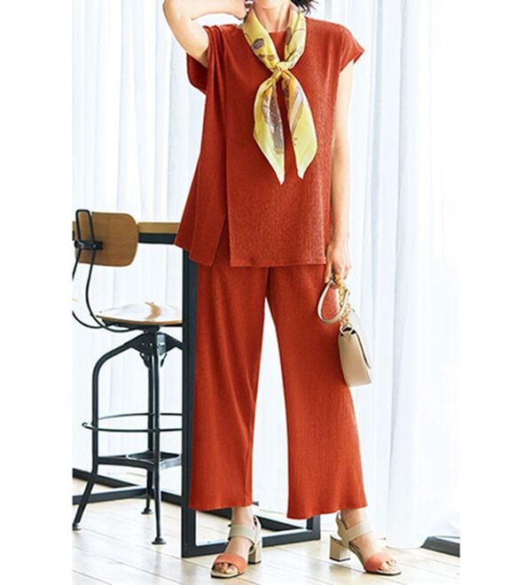 ストレッチ素材・楊柳セットアップ - ベルーナ【公式】