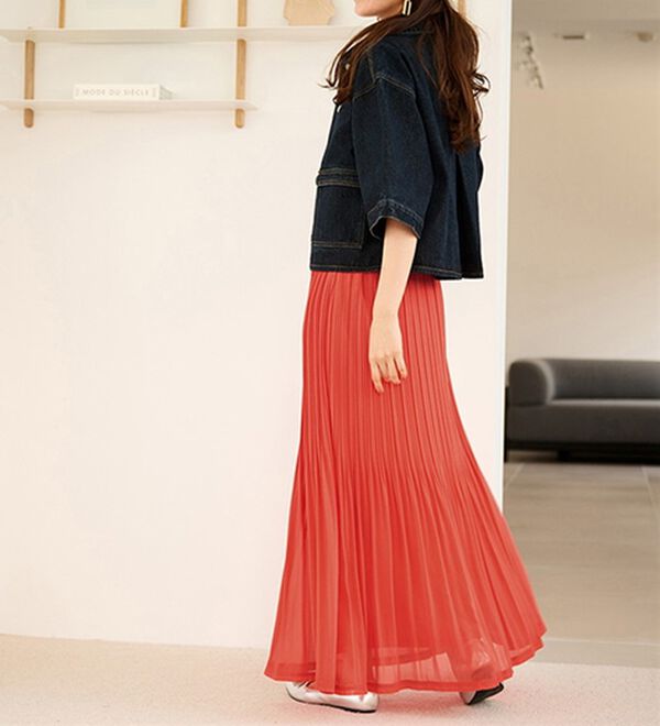 RANAN（ラナン）の「シフォンプリーツマキシスカート（ロングスカート）」｜詳細画像