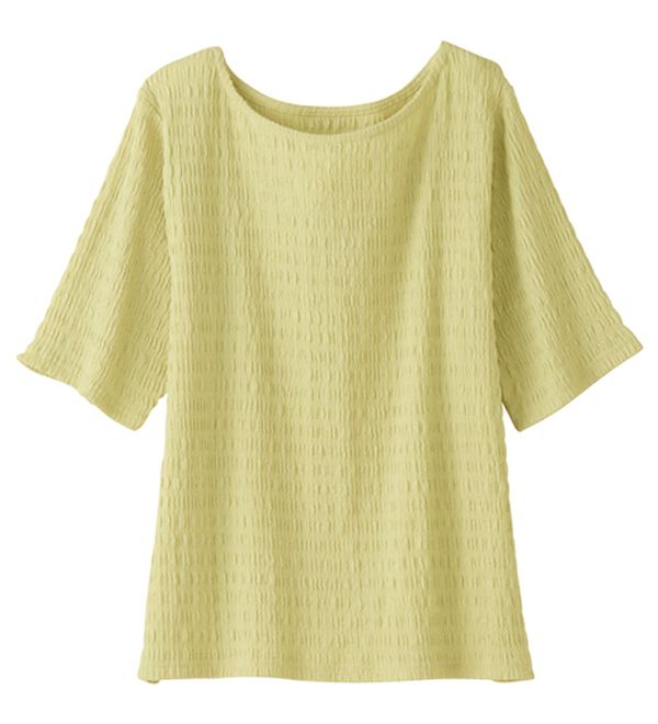 Viola e Viola（ヴィオラ エ ヴィオラ）の「【汗サラ！】Tシャツより上品。きれい見えカットソートップス（カットソー）」｜詳細画像