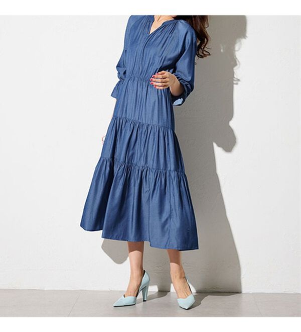 RANAN（ラナン）の「シャンブレーカラーワンピース（その他ワンピース）」｜詳細画像