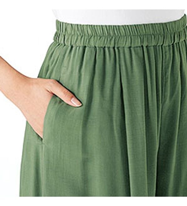 BELLUNA（ベルーナ）の「スラブ素材ポケット付ワイドパンツ（ワイドパンツ・ガウチョ）」｜詳細画像