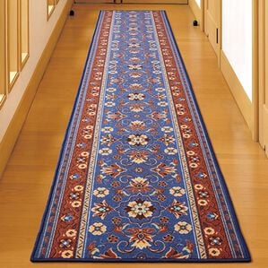 「防炎対応　お買得廊下敷き（カーペット）」｜ブルー