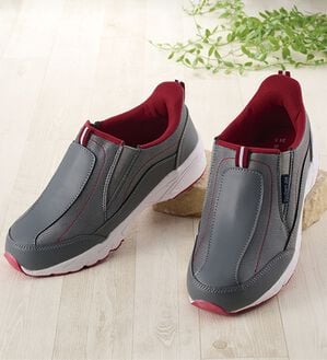 「スッと履ける軽量快適ウォーキングシューズ（スリッポン）」｜グレー