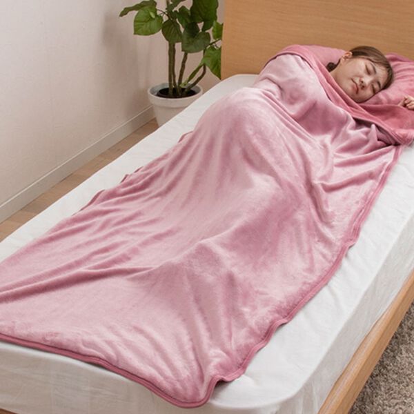 「あったかフランネルすっぽり毛布　吸湿発熱・蓄熱・保湿・抗菌防臭　＜ベルウォーム・ベルモイスト＞（毛布・ブランケット）」｜詳細画像