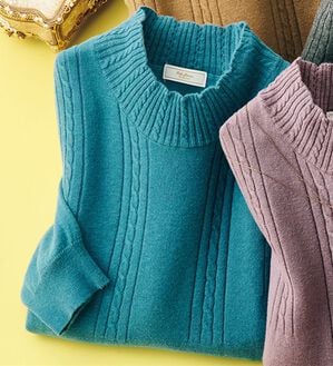 ルフラン（ルフラン）の「やさしい手ざわりのコットンカシミヤセーター（ニット・セーター）」｜エメグリーン
