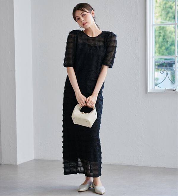 RANAN（ラナン）の「フリルレースナローロングスカート（ロングスカート）」｜詳細画像