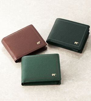 「＜ゴールデンベア＞卓越した手ざわりディアスキン折財布（メンズ財布・パスケース）」｜詳細画像