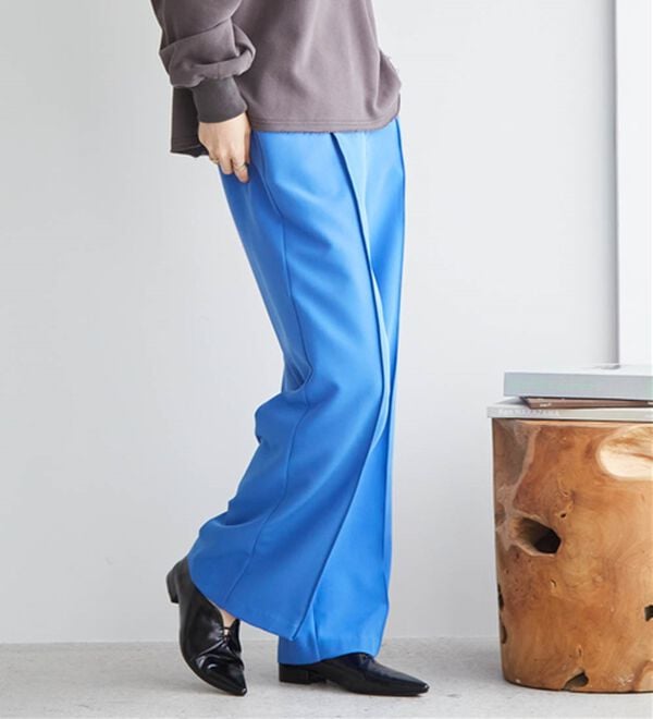 RANAN（ラナン）の「裏起毛美脚シルエットピンタックワイドパンツ（フルレングスパンツ）」｜詳細画像