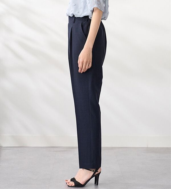 BELLUNA（ベルーナ）の「ヒンヤリ爽快！麻調ビンテージテーパードパンツ（テーパードパンツ）」｜詳細画像