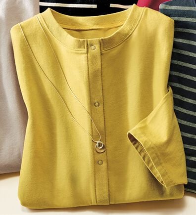 ルフラン（ルフラン）の「年中使える！前あき軽やかトレーナー（その他カーディガン）」