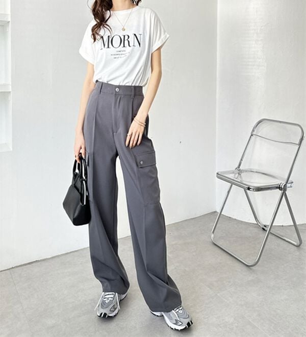 タックワイドストレートカーゴパンツ - ベルーナ【公式】