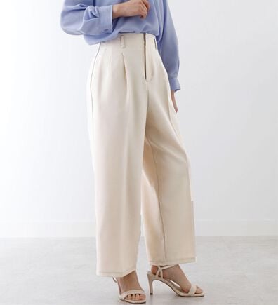 BELLUNA（ベルーナ）の「シワになりにくい！麻調ワイドパンツ（ワイドパンツ・ガウチョ）」