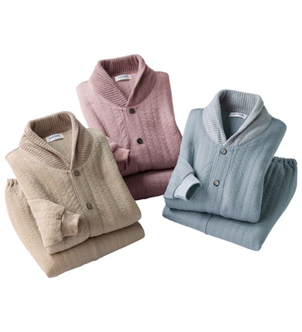 「魔法瓶のように包まれる暖かさのキルトパジャマ（メンズルームウェア）」｜詳細画像