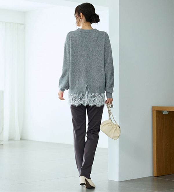 BELLUNA（ベルーナ）の「【選べる股下】ジャストフィットらくらくパンツ（フルレングスパンツ）」｜詳細画像