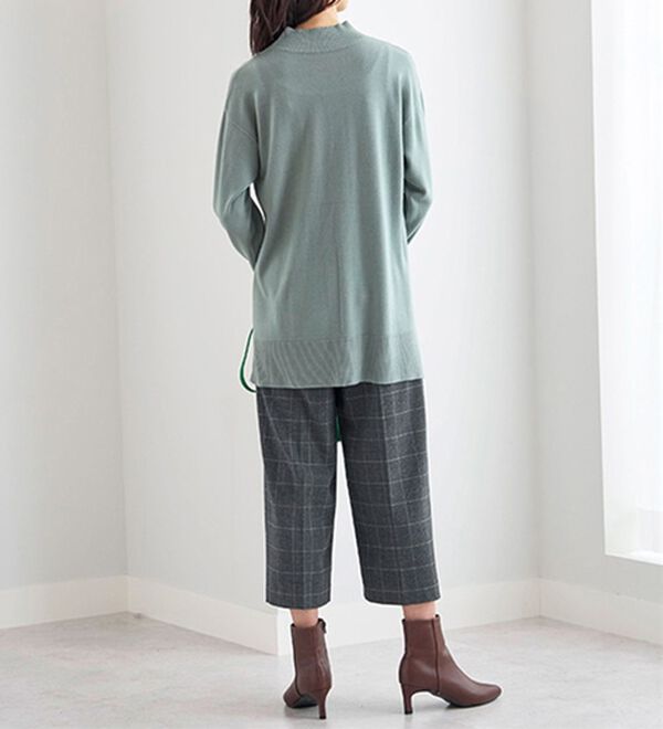 BELLUNA（ベルーナ）の「サマ見え（スーパーウォーム）ウール調センタープレスクロップドパンツ（クロップドパンツ）」｜詳細画像