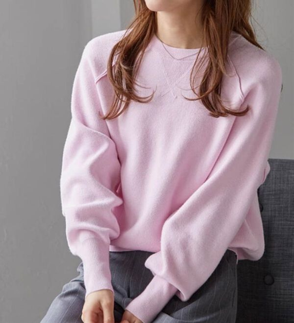 RANAN（ラナン）の「パチパチしにくい！大人のきれいめトレーナーニット（ニット・セーター）」｜詳細画像