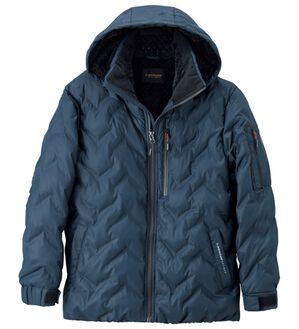 「＜ダンロップ・リファインド＞防寒裏ボア中わたジャケット（メンズジャケット）」｜ネイビー